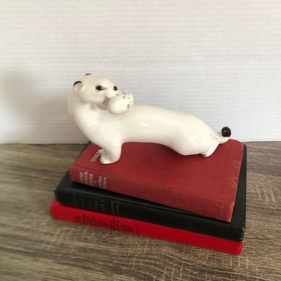 Vtg USSR Lomonosov Ceramic Weasel Figurine - Picture 1 of 9